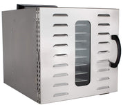 Beeketal 'BDA-15' Dörrautomat aus Edelstahl mit 10 Etagen, Zeitschaltuhr (max. 24h), einstellbarer Temperatur (30-90 °C) und LED Bedienfeld - Profi Gastro Dörrgerät inkl. 10 Einlegegitter